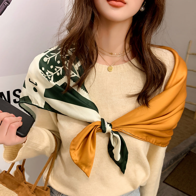 Large Square Gauze Scarf for Women – Lightweight Summer Sunscreen Shawl