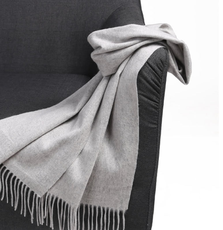 Pure Color Cashmere Scarf for Women – Luxury Warm Winter Shawl