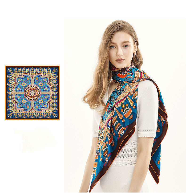 Silk Scarf Large Square for Women – 100% Pure Silk Luxury Shawl