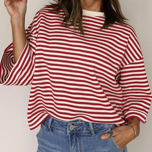 Trend Backless Print Half Sleeve Top