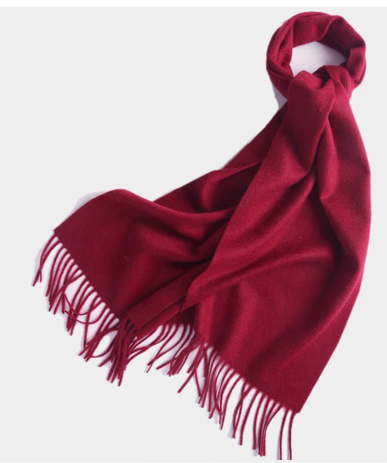 pure color cashmere scarf for women – soft luxury winter shawl
